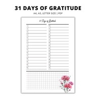 [PDF] 31 Days of Gratitude Planner Template