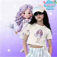 (24 Hours Delivery) In 2026 Crop Top Girls Short Sleeve T-Shirt Print W57