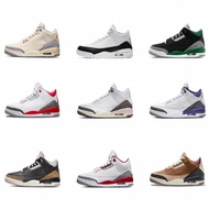 Shoes Foreign Trade Jordan AJ3 Joe 3 White Cement Flame Red Air Cushion Anti-slip Men's Basketball S