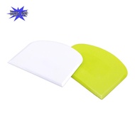 2 Pieces Dough Scraper Bowl Scraper Food-Safe Plastic Dough Cutter Flexible Plastic Scraper Practica