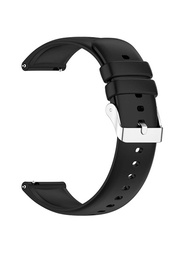 1入組黑色時尚矽膠錶帶20/22mm,與三星兼容星系Watch4/Huawei手錶GT3pro