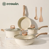 Ecowin Cloud Series  Kuali Nonstick Cookware Set (4pcs) - Wok + Saucepan + Frying Pan + Soup Pot