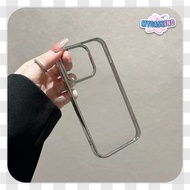 Drop Case Electroplating Frame Clear ForPOLOS iphone 7 8 plus x xs xr 11 12 13 14 15 16 17 Pro Max