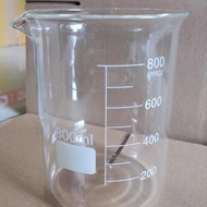 Beaker glass 800mL glass Low Form Chemical glass Measuring cup measuring cup approx 800ml alarm