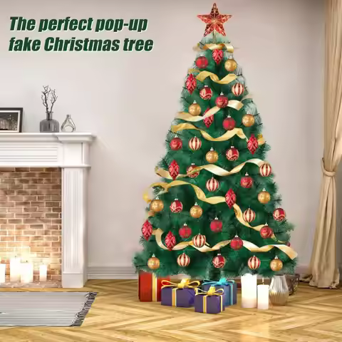 4/5/6/7/8FT Artificial Christmas Tree, Imitation Pine Needle Christmas Tree, Simulated Pine Needle X