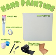 Canvas painting handpaintig canvas 20x20 complete package camvas board couple