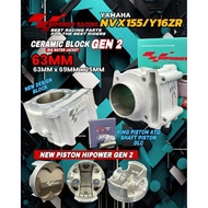 Hipower Racing Yamaha Y16ZR Racing Block SET 63mm NVX MT15