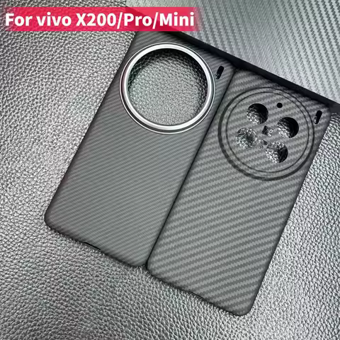 Ultra-thin Aramid Carbon Fiber Case for vivo X200 Pro Smartphone Anti-fall Metal Lens Guard Magnetic