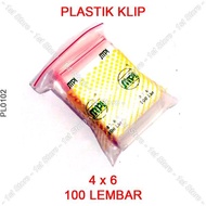 Plastik Klip 4x6 Plastic Clip 4 X 6 Cm Seal Sealer Zip Lock Ziplock Pouch Kantong Tas Bag Zipper Bun