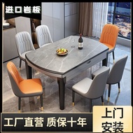 superior productsItalian Stone Plate Dining Tables and Chairs Set Small Apartment Dining Table Household Marble Solid Wo