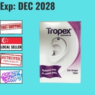 Tropex Ear Drops 10ml Gentle Ear Wax Remover for Blocked, Itchy & Irritated Ears