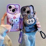For Tecno Spark Go 1 ,Pop 9 4G Case Casing Doll Back Luxury andy Cute Silicone Shockproof  Hand Rope
