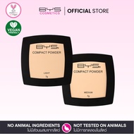 BYS Cosmetics Compact Powder 7 g. Pressed Smooth Fine Texture Light Controls Excess Oil.