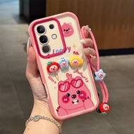 Casing Vivo Y29 4G Casing Vivo T4X 5G Casing Kapibala Three-dimensional Plush Doll Casing Cute Soft 