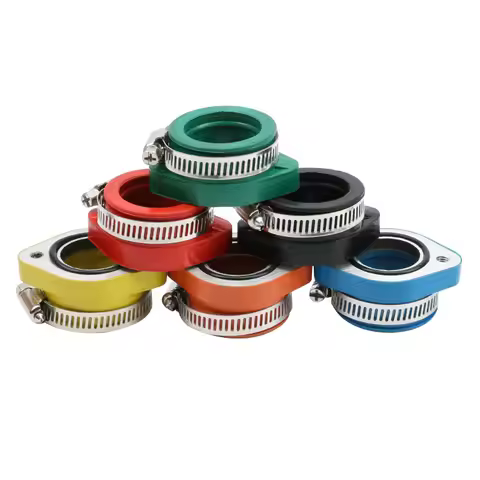 Alconstar- Rubber Motorcycle Carburetor Intake Manifold Flange Adapter Mikuni VM24 26 Koso Keihin PW