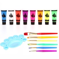 8 Colors 10ML Body Painting Pigment Christmas Face Color Fluorescent Paint Paint Paint Fluorescent F