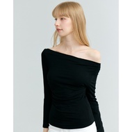 TOPBASIX-Ami Long Sleeve Off Shoulder T-Shirt