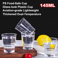 50-300PCS 145ml Disposable Plastic Cup Transparent Pudding Cup Gelas Cawan Plastik Pakai Buang Party