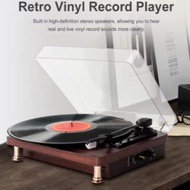 Retro Vinyl Record Player Dust Cover Included Record Player 33 RPM45 RPM78 RPM Turntable Phonograph