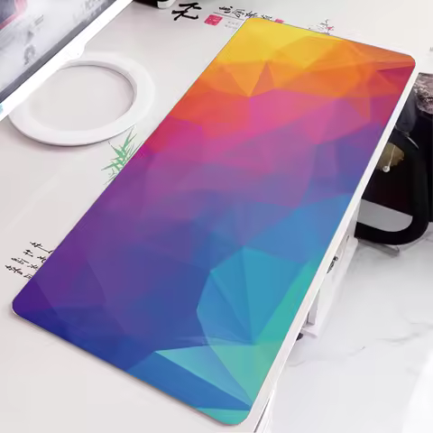 Colorful Rainbow Watercolor Prism XXL Large Mouse Pad Computer Laptop Office Keyboard Mats Desk Mat 