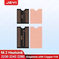 JEYI Graphene 2280 2242 2230 M.2 SSD Heatsink, Dual-Layer Graphene Heat sink and Copper Foil Design 