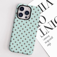 Phone case Applicable iPhone ins Feng Mint Manbo Footprint 2-in-1 Film Case Applicable iPhone17/16/1
