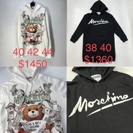 Moschino DT1713 美金鈔票熊 連帽衛衣 hoodie sweater Size 40 42 44 $1450 / Moschino hoodie dress 有帽裙 size 38 40