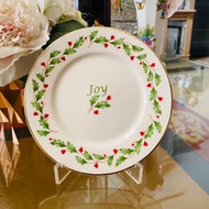 Lenox Holiday Gold Bread Plate Joy Christmas Luxury Beautiful Christmas Cake Plate