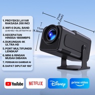 AE Smart Proyektor Android 4K Full HD Android 13.0 Infocus Proyektor Mini MirrorLink Auto Keystone L