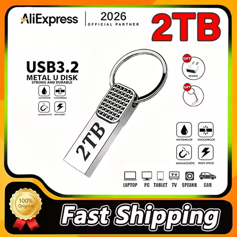 NEW 2TB Metal Flash Drive USB 3.2 High Speed Pen Drive OTG 1TB 512GB 256GB U Disk Memory Stick For C