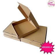 Brown Pizza Box Bf 10.25X10.25X1.75 (50Pcs) Kotak Pizza Coklat | Kotak Pizza Koko | Pizza Box Brown 