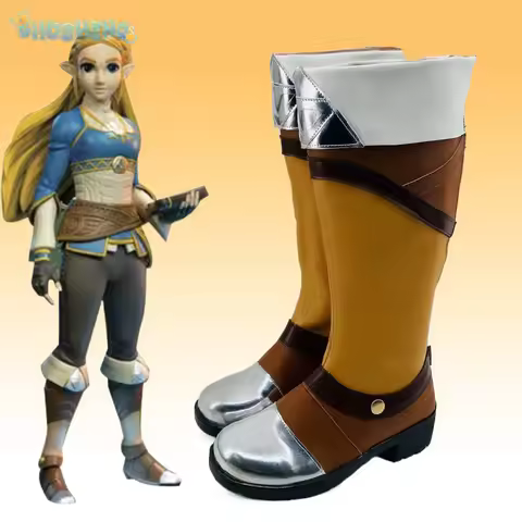 Zelda Cosplay Shoes Game Zelda Party Carnival Men's and Women's Fashion Leather Boots High Heels 34-