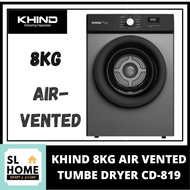 (KL & SELANGOR AREA) KHIND 8KG DRYER CD819