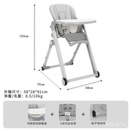 Baby Dining Chair Foldable Children's Dining Chair Multifunctional Household Portable High and Low Adjustable Detachable