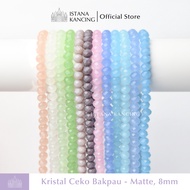 Czech Crystal Beads 8mm Czech Bakpau Matte Doff Grade A Round Beads Per String | Istanakancing.id