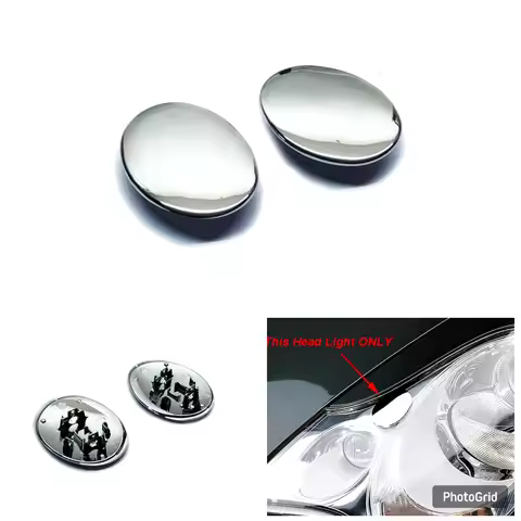 Chrome Head Light Washer Nozzle Cover Caps(Left & Right) For Porsche 911 996 C2 C4 Turbo Facelift