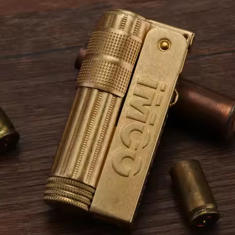 IMCO 6700 Classic Lighter Vintage Style Refillable Flint Ignition Kerosene Grinding Wheel Lighter wi