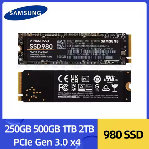 Samsung 980 SSD 250GB 500GB 1TB 2TB Internal Solid State Drive M.2 2280 TLC PCIe 3.0 x4 NVMe for Lap