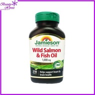 Jamieson - 金裝野生三文魚魚油 (1000 毫克) 210 粒 (兩款包裝隨機提供) [平行進口] 此日期前最佳:2027年08月31日