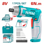 สว่านไขควง แบตเตอรี่ไร้สาย 8V ขนาด 1/4 นิ้ว (6.35 มม.) รุ่น TSDLI0802 ( Cordless Drill ) TOTAL