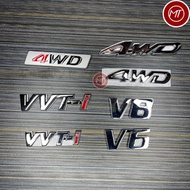 4WD V6 V8 logo car sticker (metal)