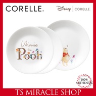 จานกลมเครื่องใช้บนโต๊ะอาหารสำหรับวินนี่เดอะพูห์ CORELLE (ขนาดเล็ก2Pขนาดกลาง1P) ชุด/ชุดอาหารเย็น3P