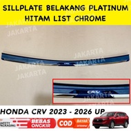 Rear Sillplate HONDA Crv CR-V Hybrid 2023 2024 2025 Black Chrome List