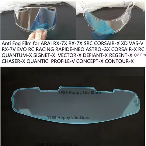 Anti Fog Film Patch for ARAI RX7X SRC CORSAIR-X CORSAIR-X RC RX-7V EVO RC RACING SIGNET-X CHASER-X Q