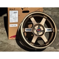New Car Sport Rim AUTO OPTIONS WHEELS SSW257 15x7J 4x100 ET28 ABDS/LPBR Bronze - READY STOCK