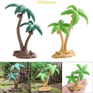 fol Unique Mini Landscape Artificial Coconuts Tree Model Tree Fake Miniatures Tree