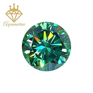 ( Size 4-7ly) Kim cương nhân tạo Moissanite Round Green