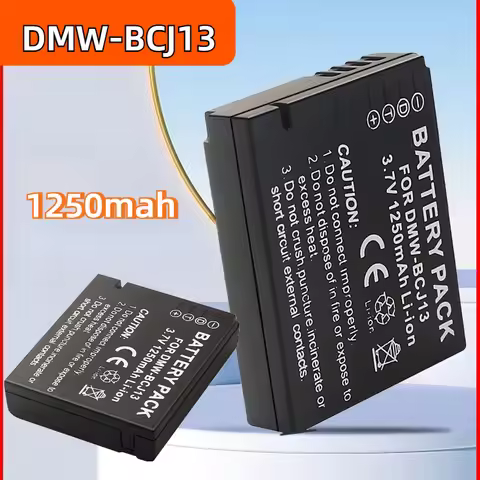 BCJ13 Fully Decoded Battery 1250mAh 3.7V Rechargeable Batteries and Charger for Panasonic DMC-LX5 DM