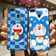 DF-29 Doraemon TPU HD Glass Casing for OPPO A7 A12 A12S A11K A5S F9 F7 F5 Realme 2 Pro