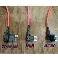 Fuse Tap Adaptor Fuse Holder Mini Micro Micro2 Standard No Modified Fuse Box Car Fuse Motor Lorry Ad